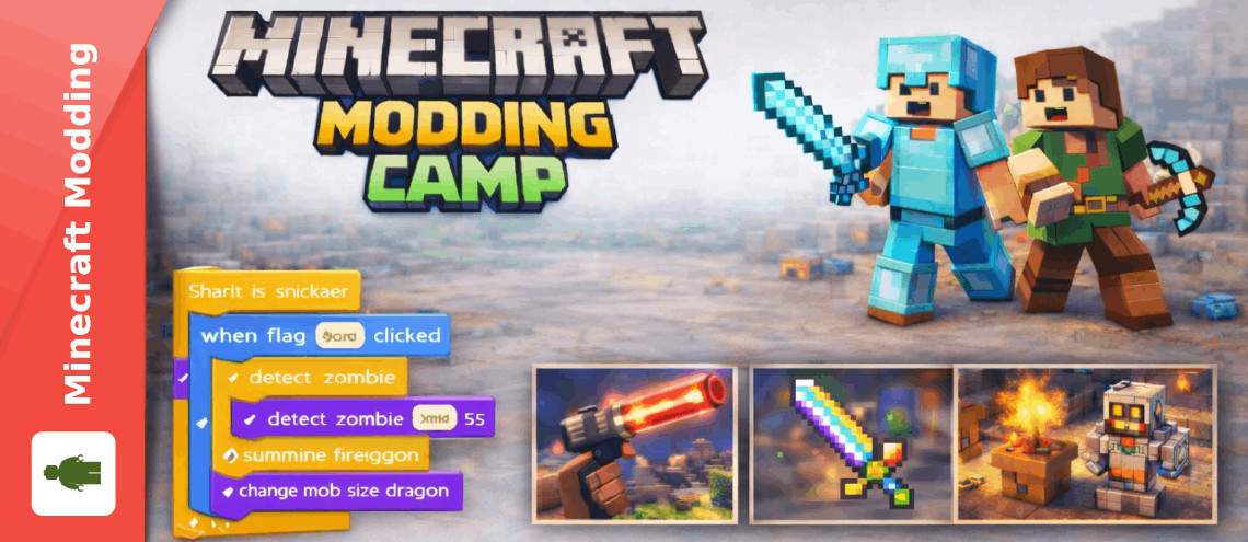 Minecraft Modding Afternoon Camp |  Ages 6-11